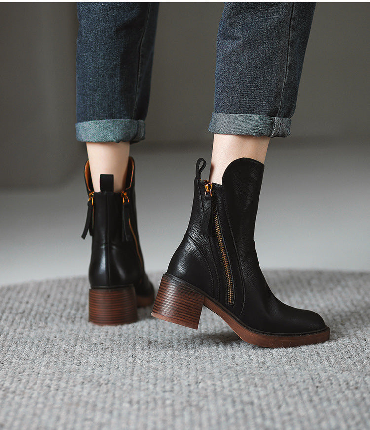 Amara™ – Bottines Élégantes en Cuir