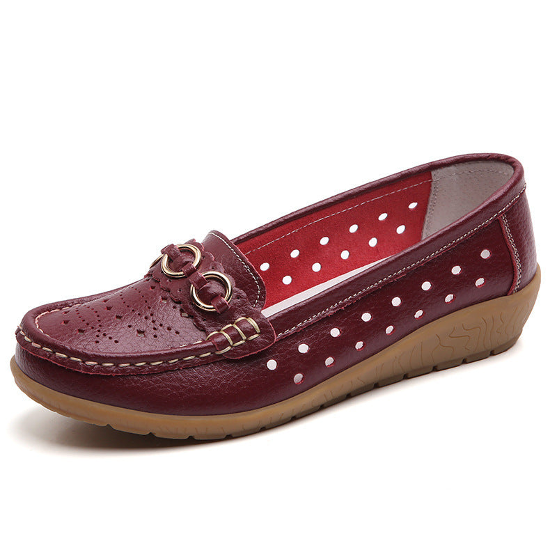 Mocassins Compensés Confort Cuir