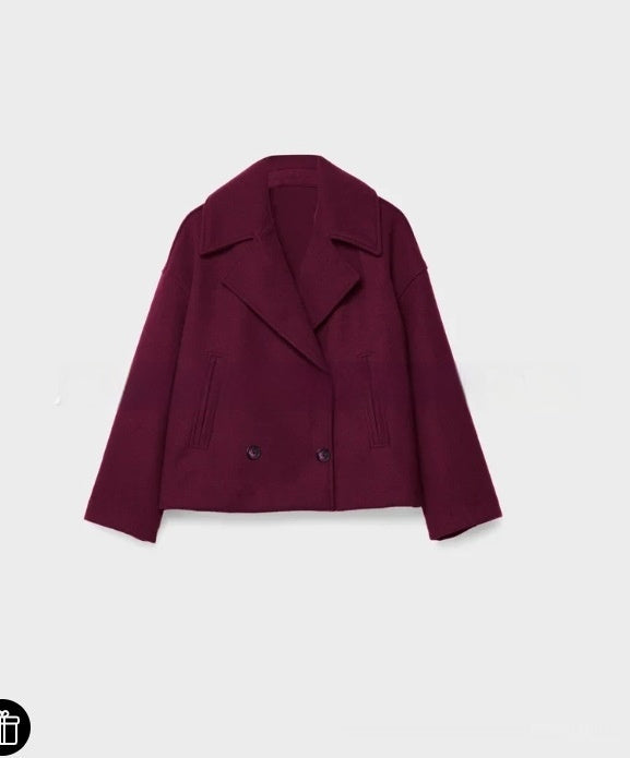 Veste courte chic à double boutonnage