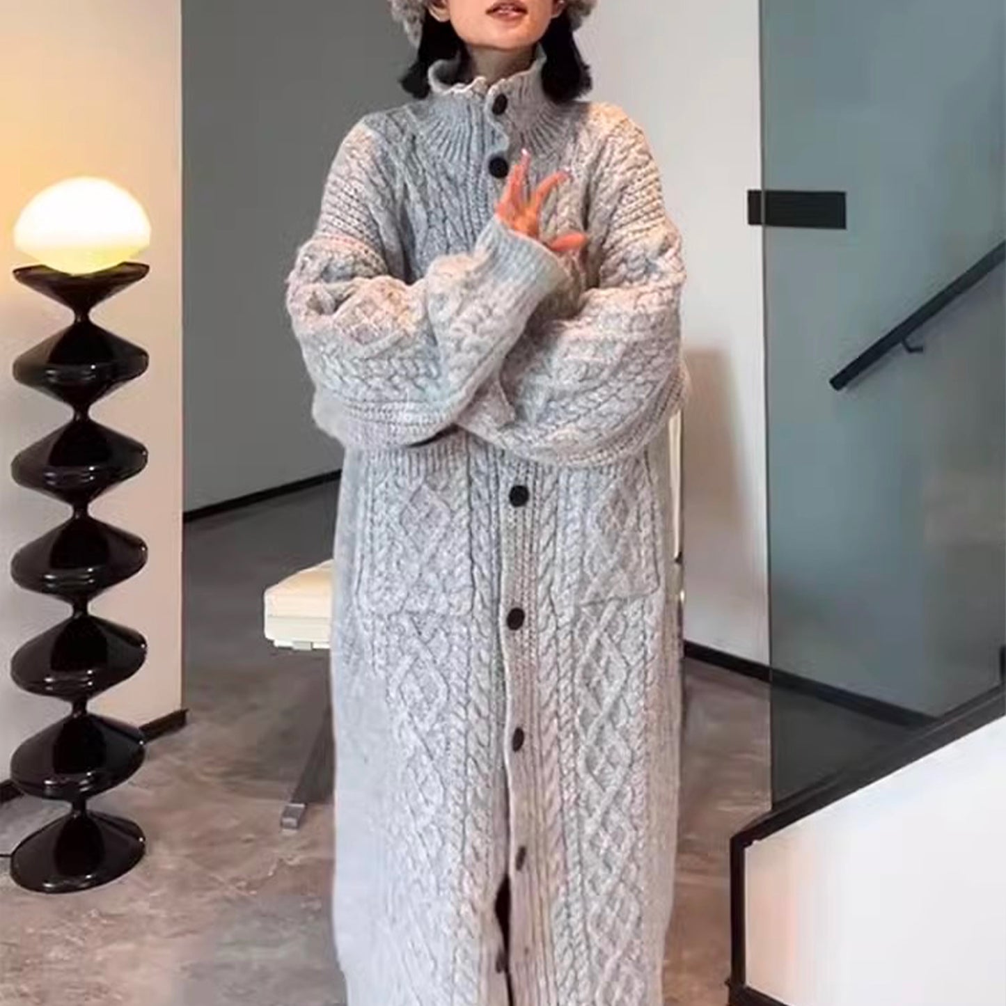 Alpaca Chic - manteau en laine d'alpaga, cardigan long confortable