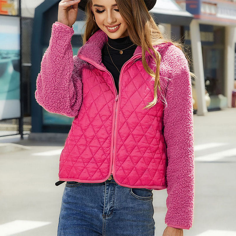 Komazila | Veste matelassée avec manches en tissu peluche