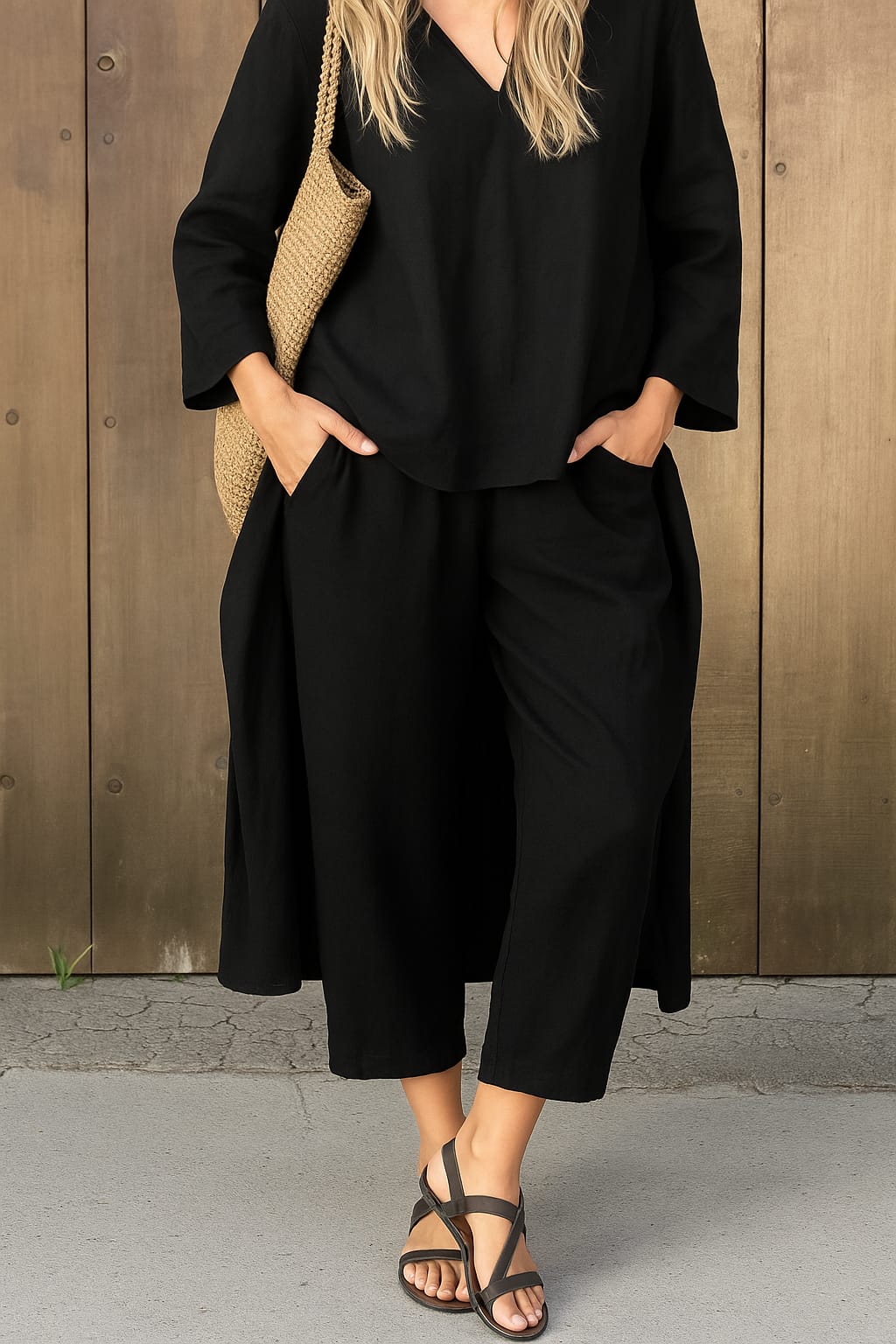 Ensemble Lin Décontracté