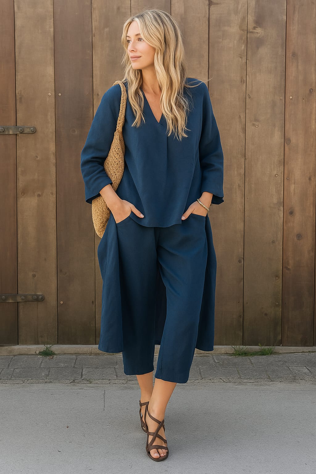 Ensemble Lin Décontracté