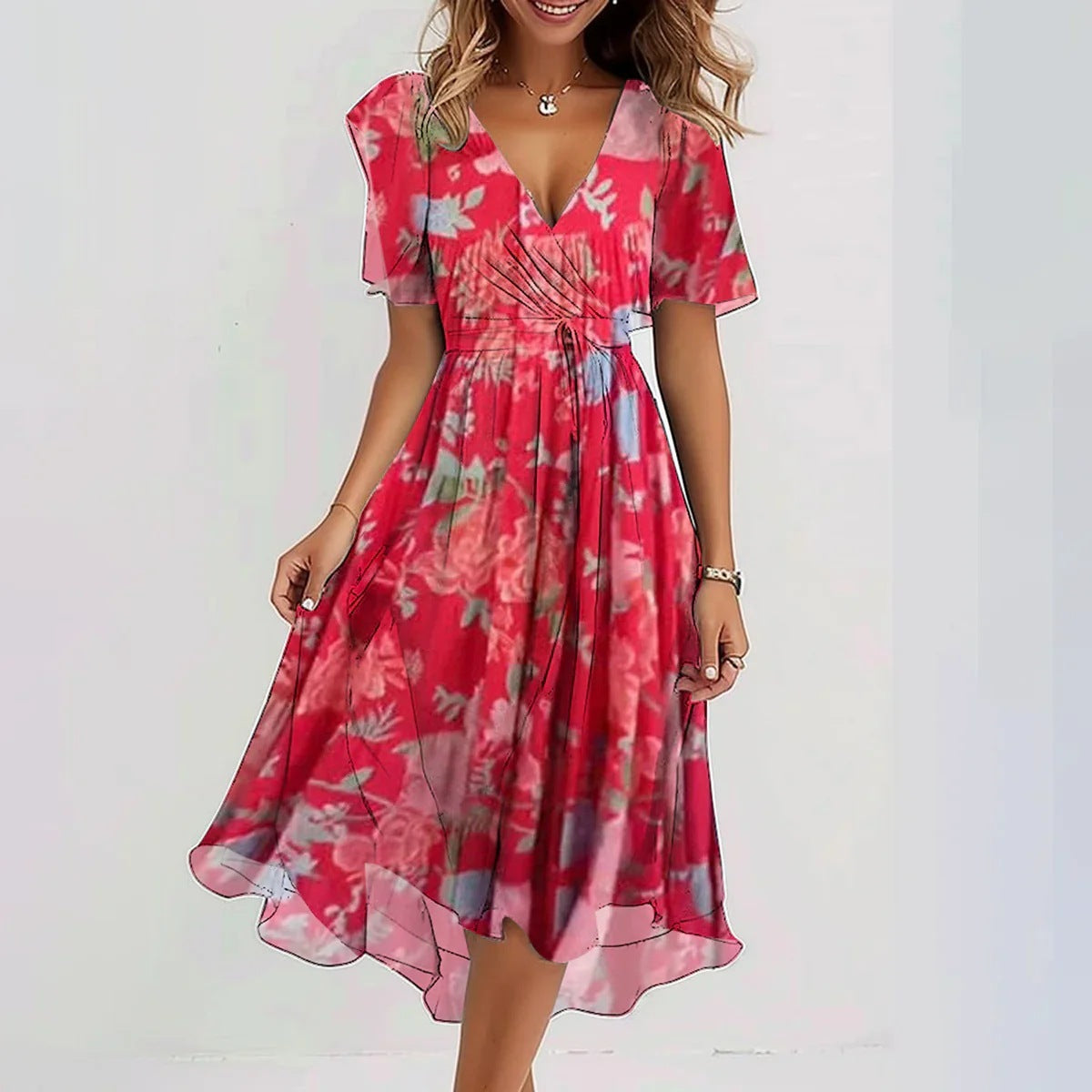 Robe d’Été Chic en Chiffon
