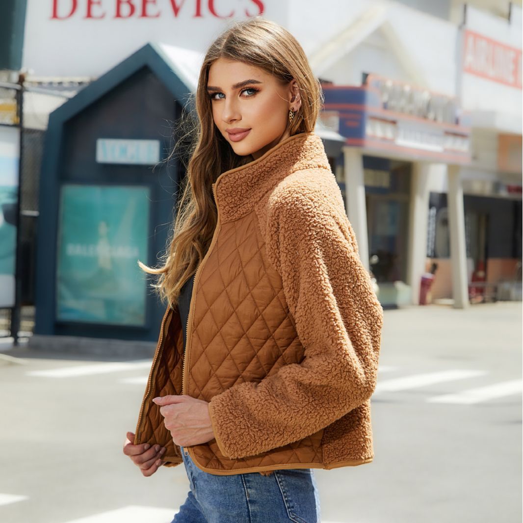 Komazila | Veste matelassée avec manches en tissu peluche