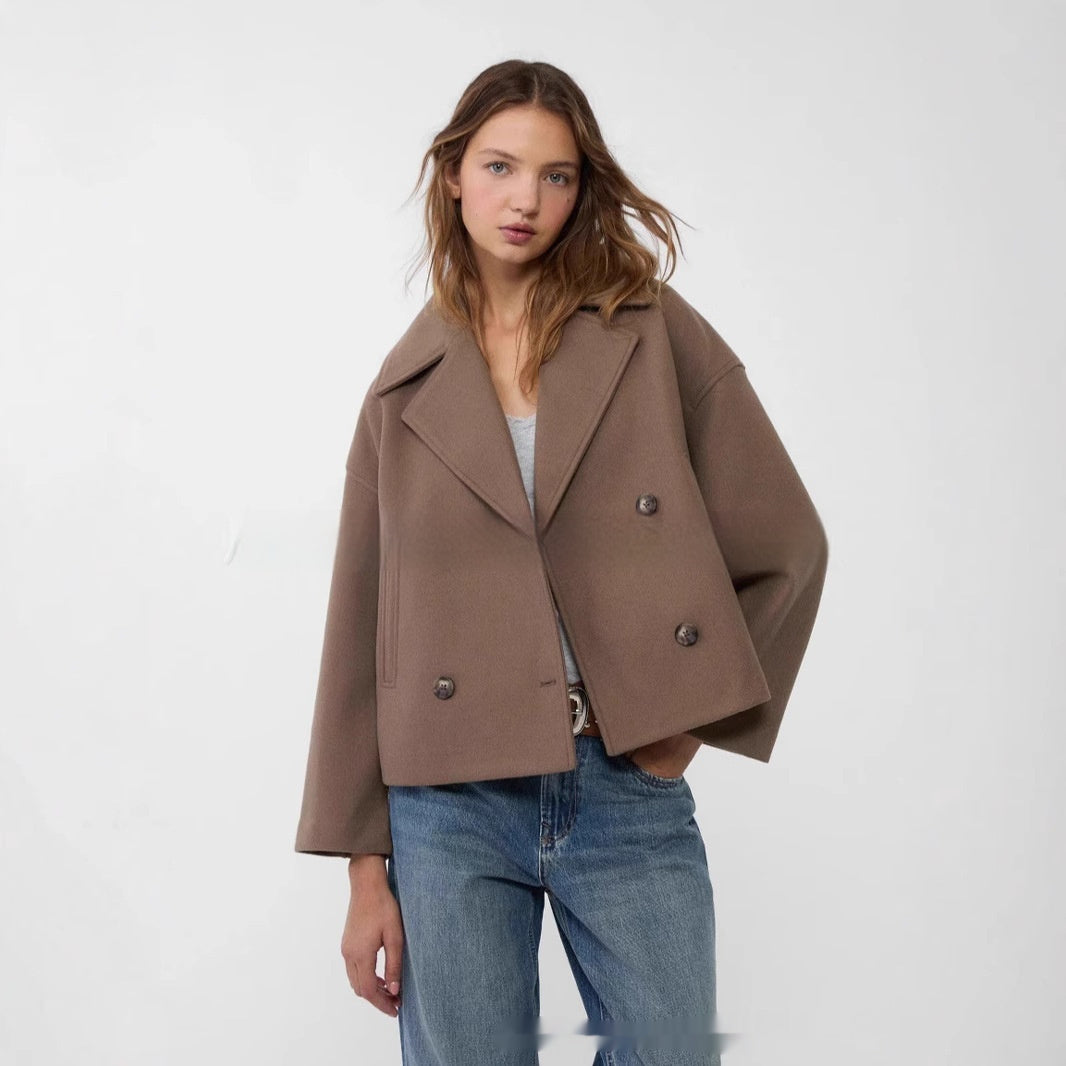 Veste courte chic à double boutonnage