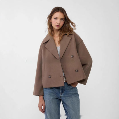 Veste courte chic à double boutonnage
