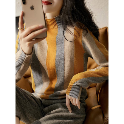 Pull Rayé Élégance Rétro | Solène™