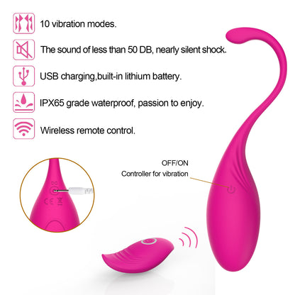 Vibro-Perles 10 Modes – Stimulateur Féminin Silicone