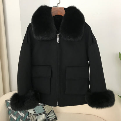 Manteau laine double-face velours – Style cocoon chic