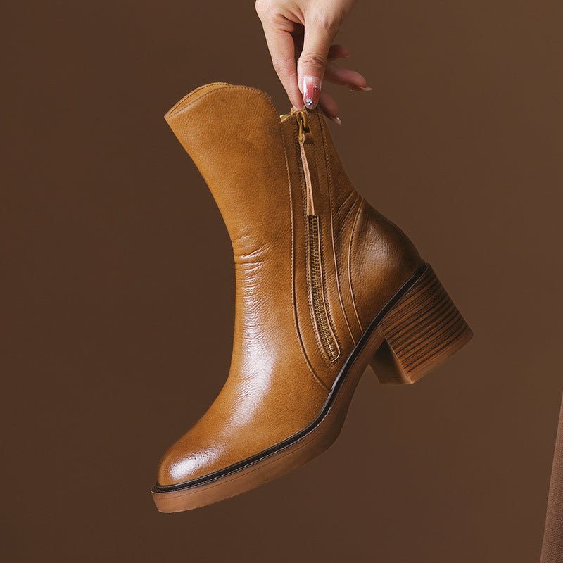 Amara™ – Bottines Élégantes en Cuir