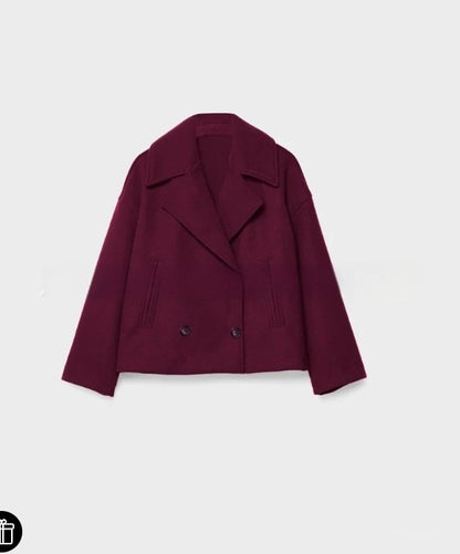 Veste courte chic à double boutonnage