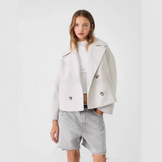 Veste courte chic à double boutonnage