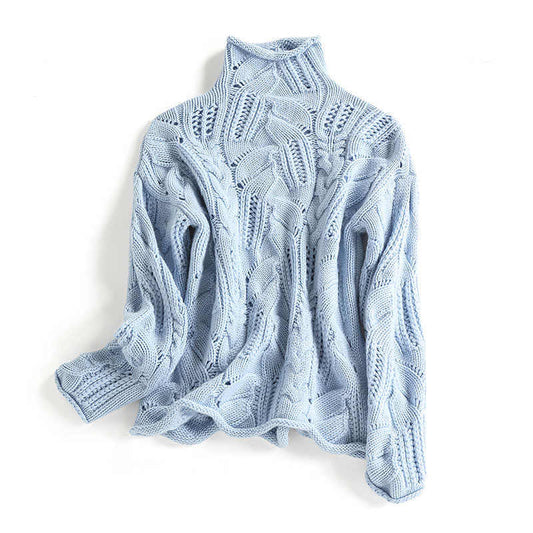 Maëlys™ – Pull Tricot Doux bleu