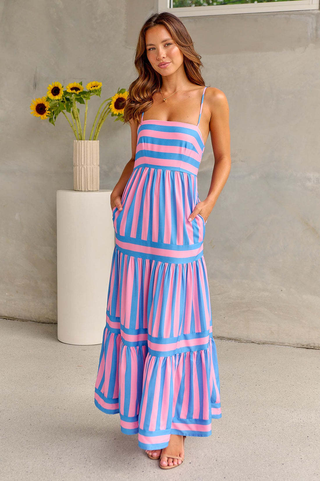 Robe Longue  à Rayures