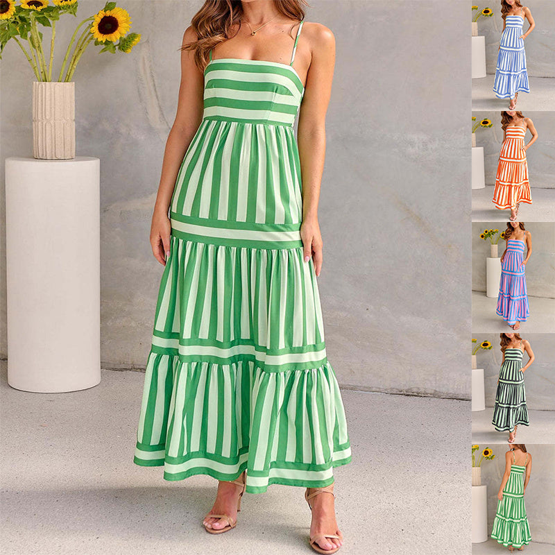 Robe Longue  à Rayures