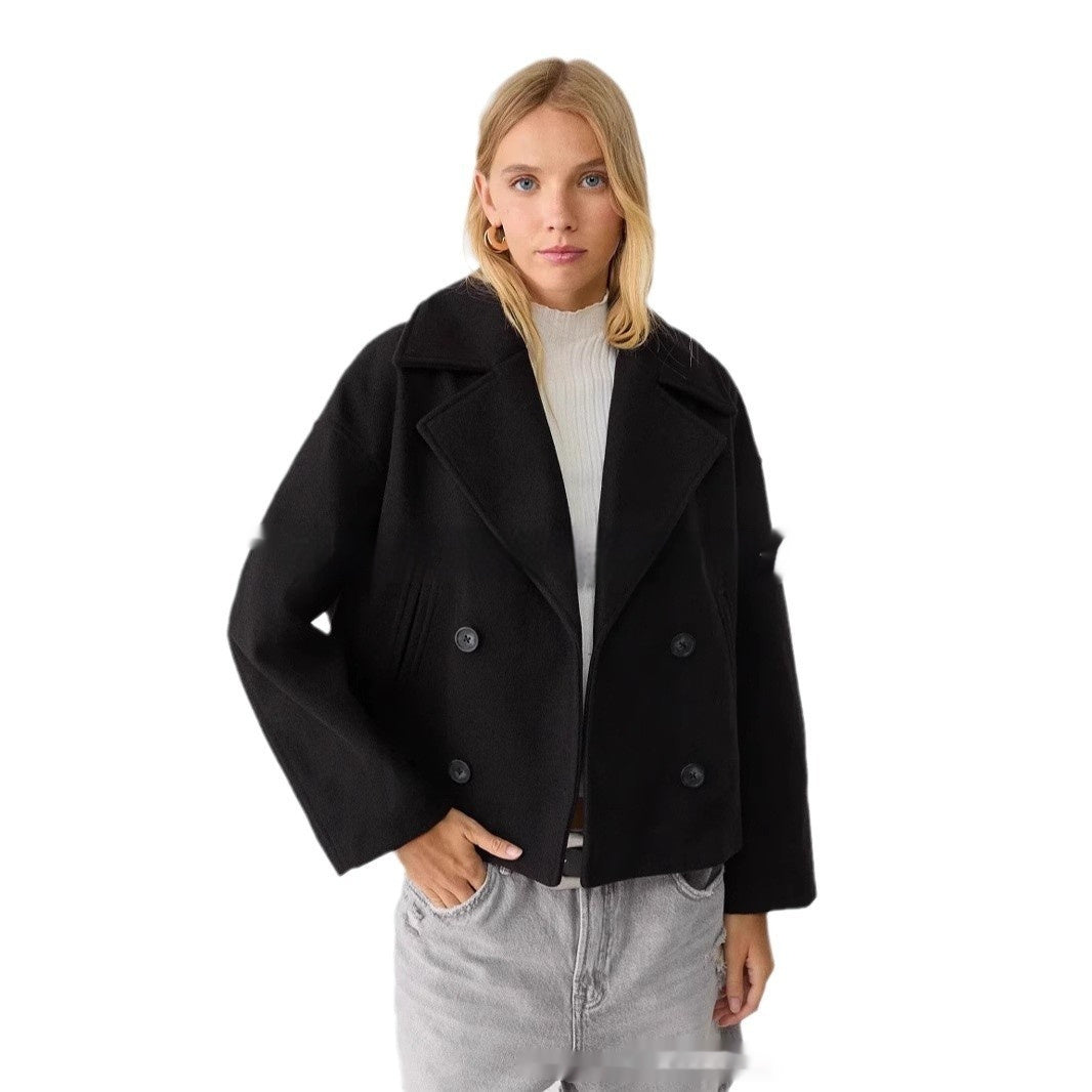 Veste courte chic à double boutonnage