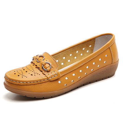 Mocassins Compensés Confort Cuir