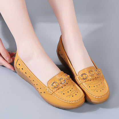 Mocassins Compensés Confort Cuir