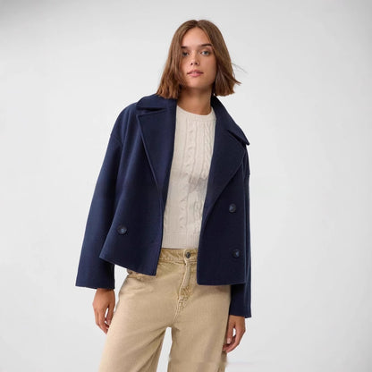 Veste courte chic à double boutonnage
