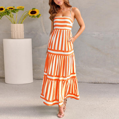 Robe Longue  à Rayures