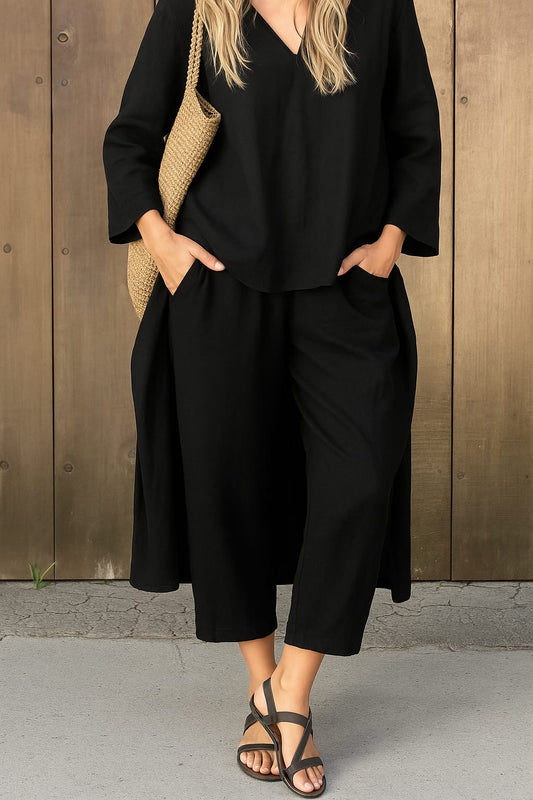 Ensemble Lin Décontracté