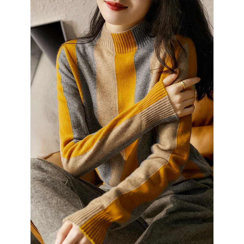 Pull Rayé Élégance Rétro | Solène™
